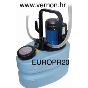 EUROACQUE EUROMAX 20 PUMPA ZA UKLANJANJE KAMENCA IZ BOJLERA VODE TANK 20 LITARA MAX 2400 L/h EUROPR20