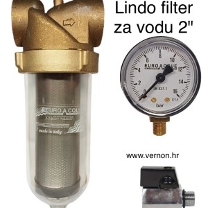 SUPER AKCIJA 25 % POPUSTA EUROACQUE LINDO BIOS LINDONUE MESINGANI SAMOČISTEĆI CIKLONSKI FILTER ZA VODU IZ BUNARA I VODOVODA 2"ZA PITKU VODU DO 65° C