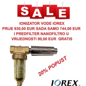 AKCIJA  20 % POPUSTA I POKLON NANO FILTRO FILTER ZA VODU  IONIZATOR vode 25 GODINA ZDRAVE IONIZIRANE VODE  ZA PIĆE I  ZAŠTITE ZA CIJEVI VODE IOREX IOR-SN LIVING WATER DO 120 METARA CIJEVI VODE IONIZIRANA ŽIVA VODA ZA PIĆE BEZ HRĐE KOROZIJE BAKTERIJA