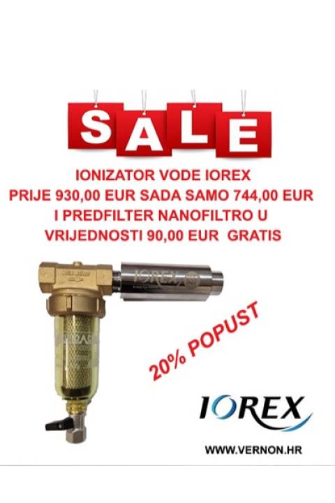 AKCIJA  20 % POPUSTA I POKLON NANO FILTRO FILTER ZA VODU  IONIZATOR vode 25 GODINA ZDRAVE IONIZIRANE VODE  ZA PIĆE I  ZAŠTITE ZA CIJEVI VODE IOREX IOR-SN LIVING WATER DO 120 METARA CIJEVI VODE IONIZIRANA ŽIVA VODA ZA PIĆE BEZ HRĐE KOROZIJE BAKTERIJA