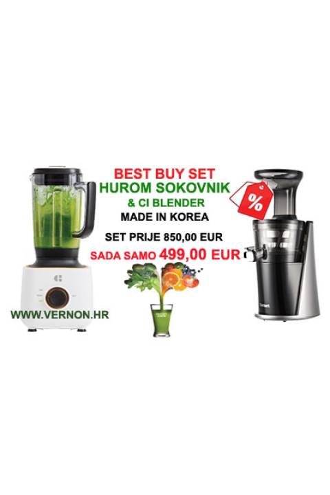 BEST BUY SET HUROM DAHLERT DT SJ 21 SOKOVNIK HLADNA PREŠA NAJBOLJI MODEL HUROMA SA SS SITIMA -BISTRI SOK I CI BS 5 BLENDER 2.7 KS MADE IN KOREA