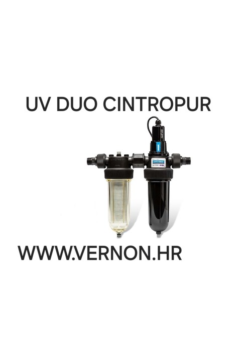 CINTROPUR DUO UV2100 3/4″ + 1″2 u 1  filter za vodu i sterilizator bunarske,izvorske vode ,kišnice s dvostrukom funkcijom (filtracija 25 mikrona  + 25 W lampa) maks. protok 1,7 m³/h